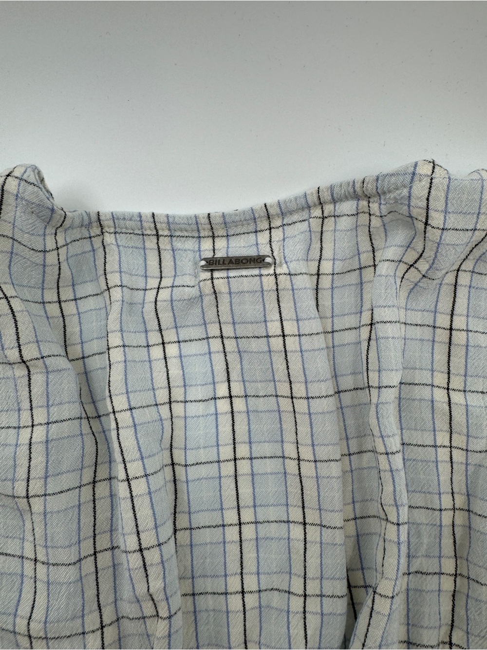 Billabong Plaid Short Sleeve Wrap Tie Top – Women’s XL - Picture 9 of 9